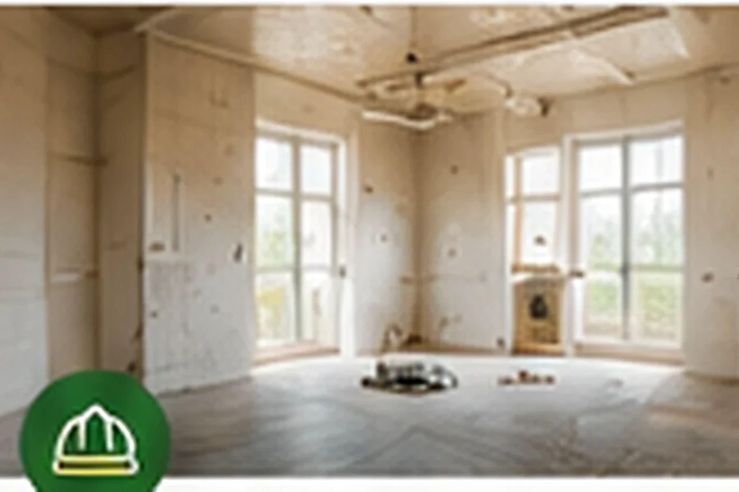 Detailed post-construction cleaning in a finished interior