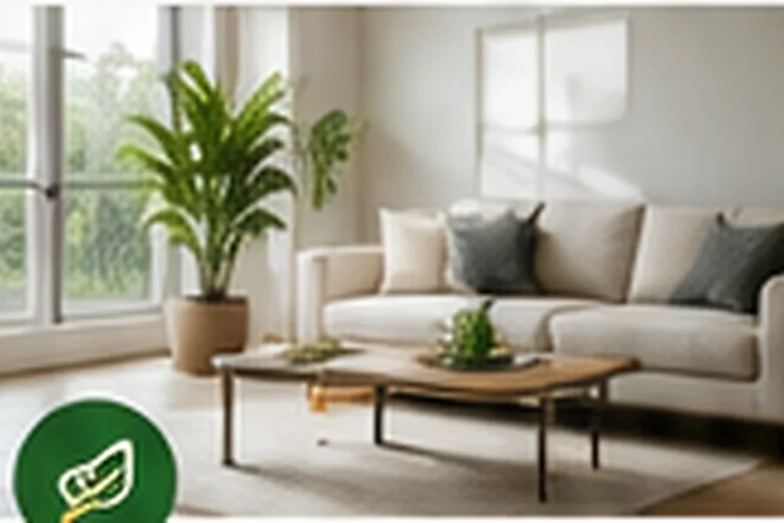 Eco-conscious professional cleaning supplies in a bright home