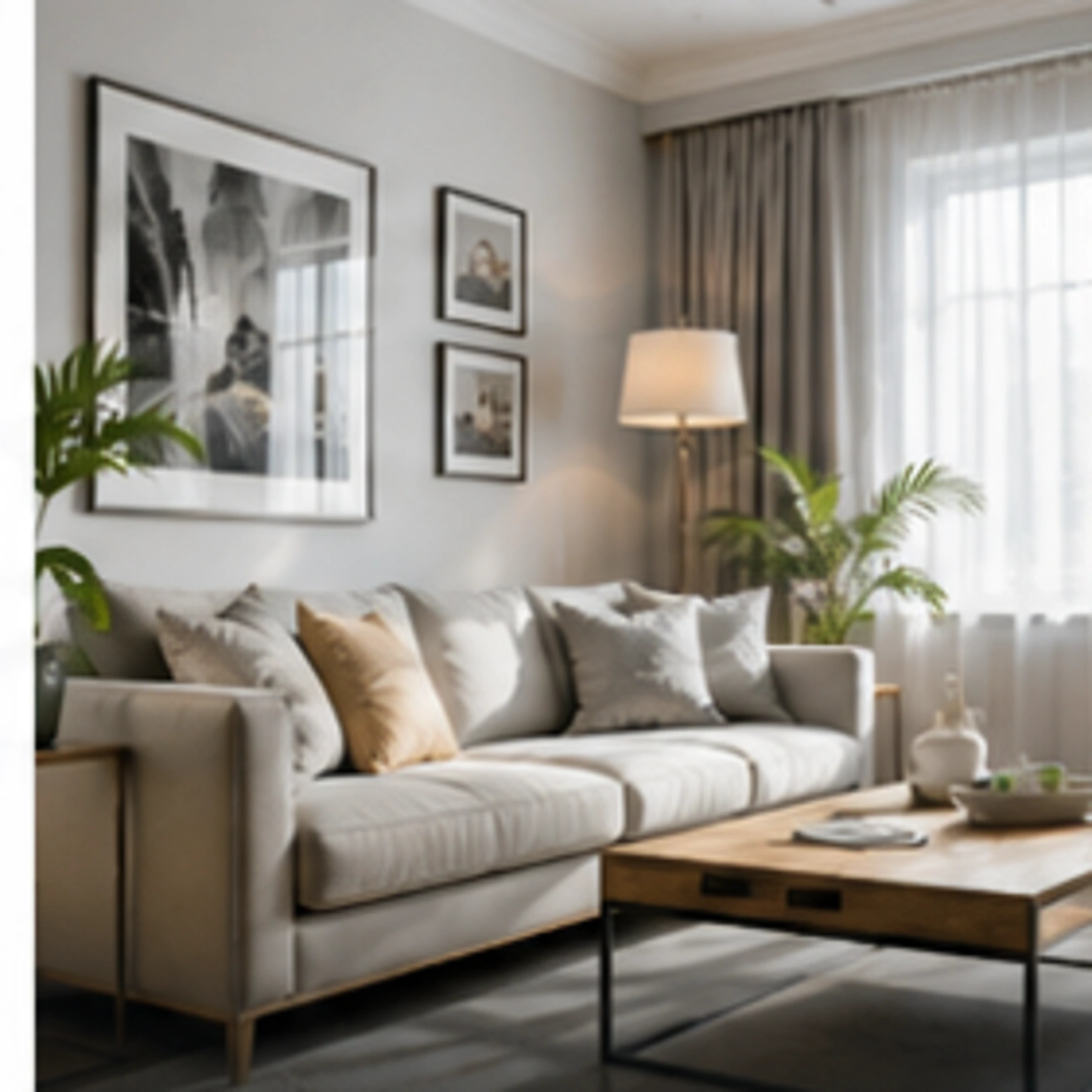 Bright, professionally cleaned living room in a Winnipeg home